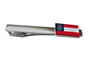 Georgia State Flag Square Tie Clip