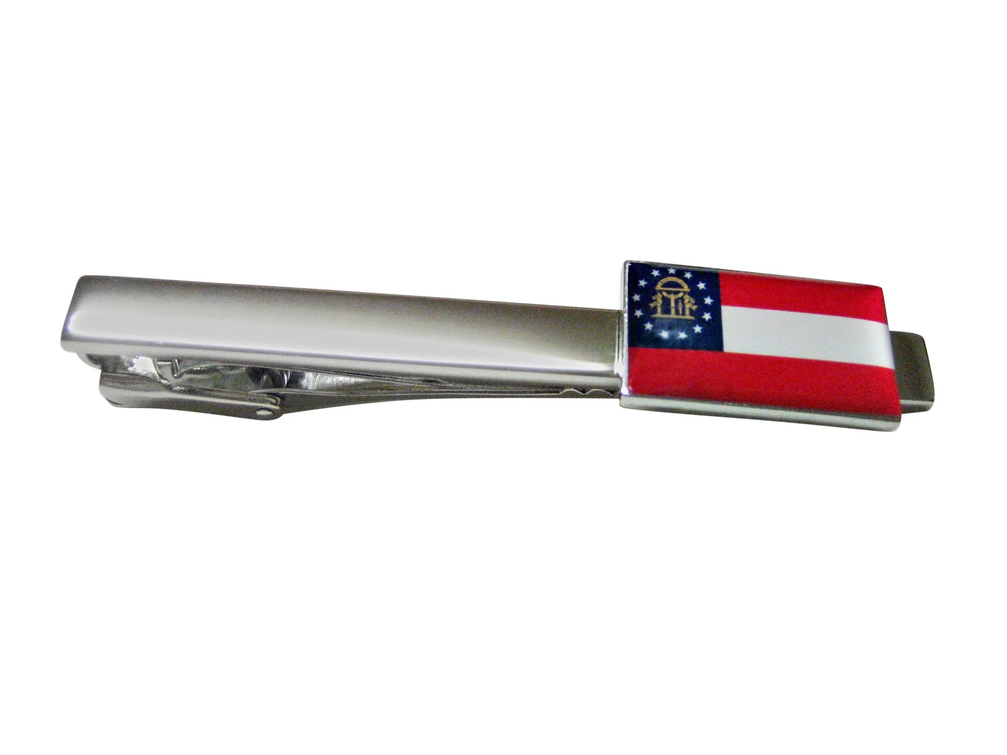 Georgia State Flag Square Tie Clip