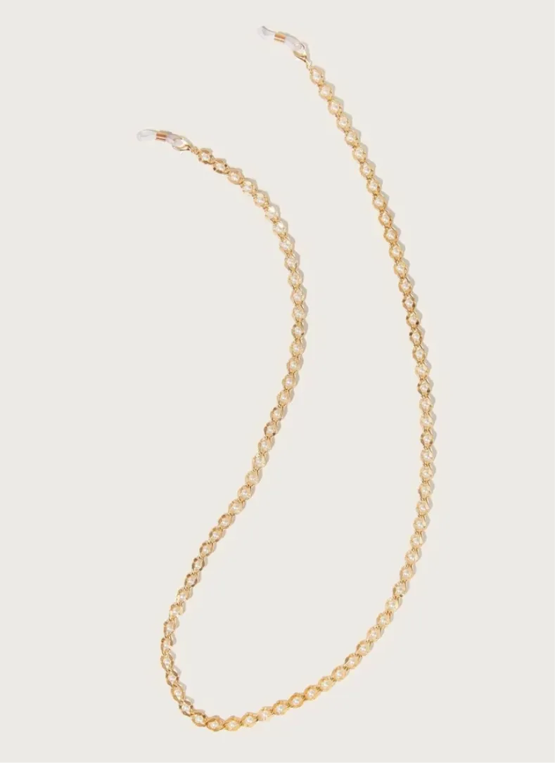 Glass Bead Necklace Face Mask Chain