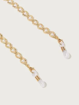 Glass Bead Necklace Face Mask Chain