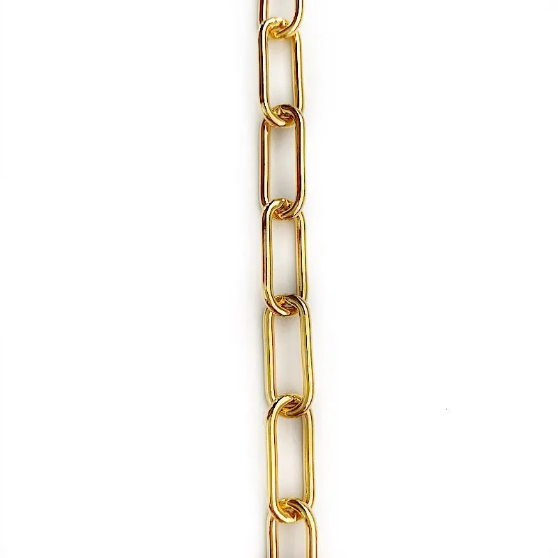 Gold Paperclip Chain by the Inch (#841)