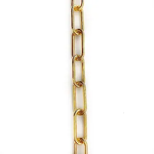 Gold Paperclip Chain by the Inch (#841)