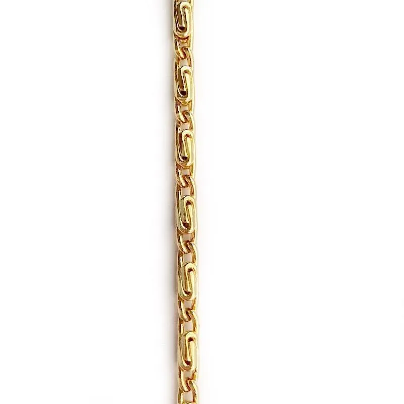 Gold Round Scroll Chain by the Inch (#197)