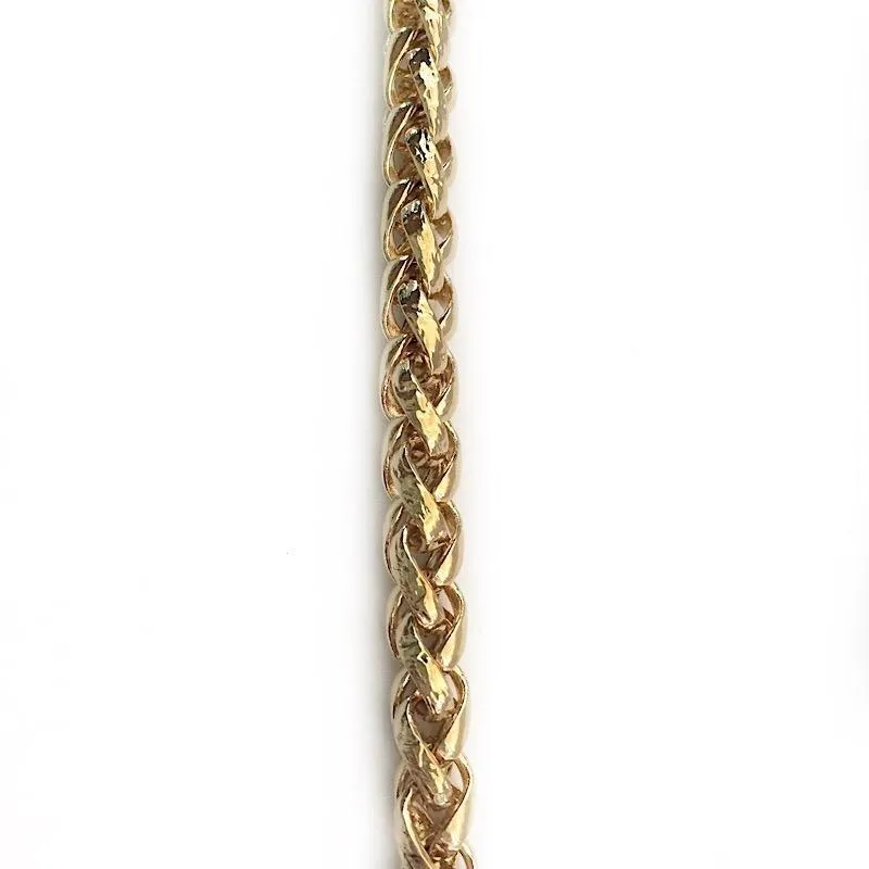 Gold Russian Braid Chain by the Inch (#601)