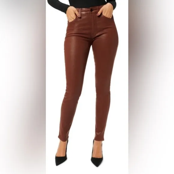 GOOD AMERICAN Good Legs Coated Skinny Ankle Jean In Tortoiseshell Sz *8/10/12