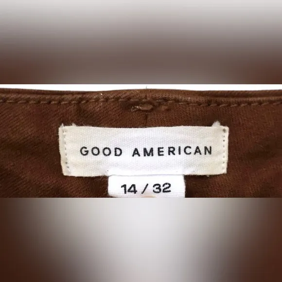 GOOD AMERICAN Good Legs Coated Skinny Ankle Jean In Tortoiseshell Sz *8/10/12