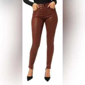 GOOD AMERICAN Good Legs Coated Skinny Ankle Jean In Tortoiseshell Sz *8/10/12