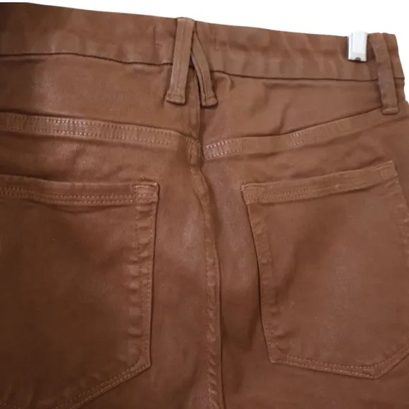 GOOD AMERICAN Good Legs Coated Skinny Ankle Jean In Tortoiseshell Sz *8/10/12
