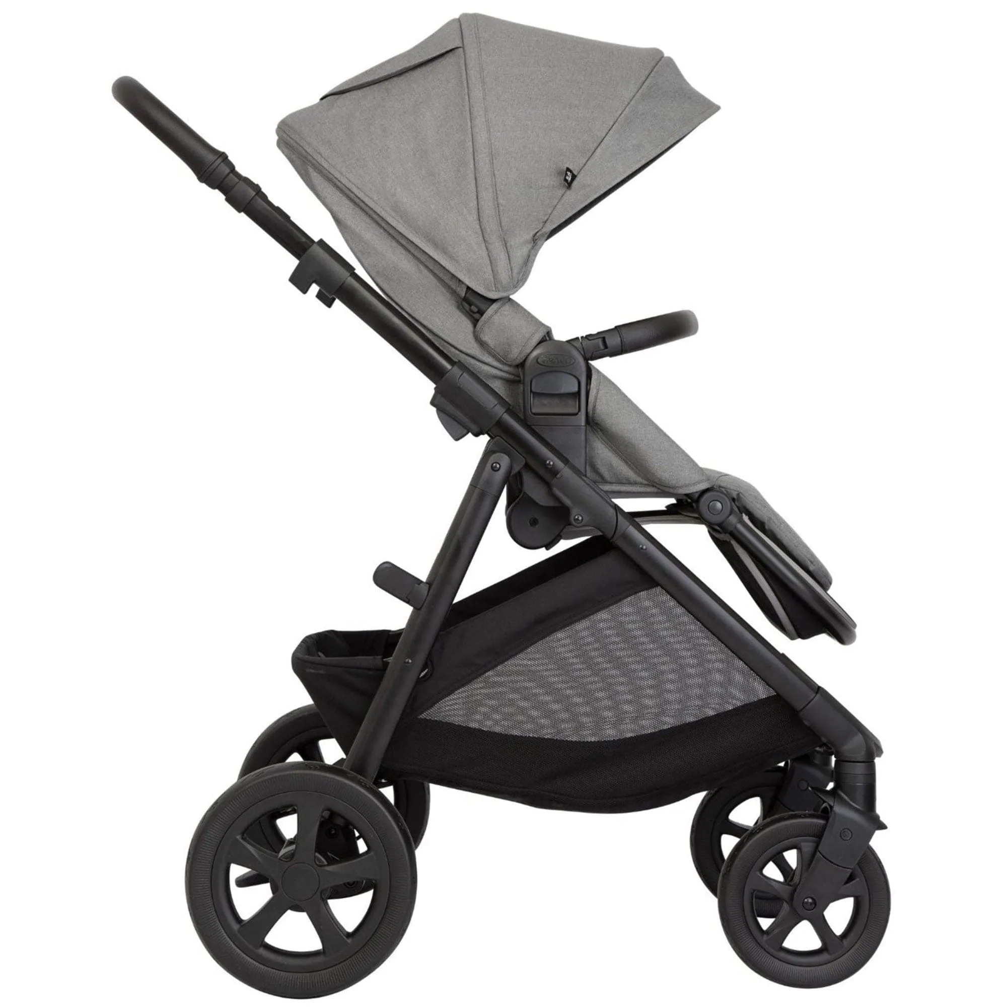 Graco Near2Me DLX Trio inc. Pushchair, Carrycot and Snuglite - Ash