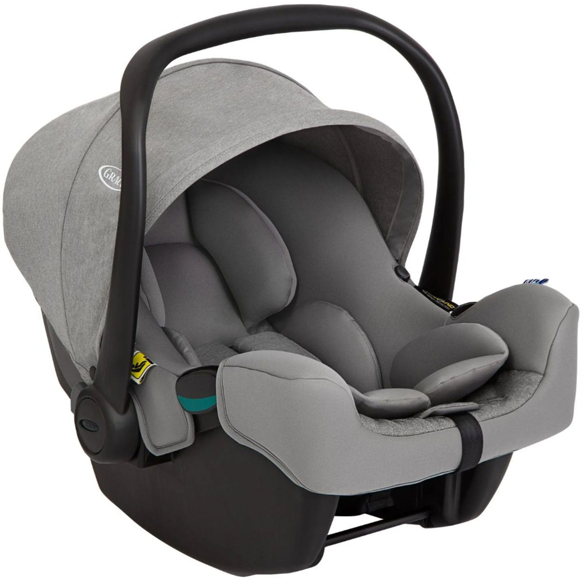 Graco Near2Me DLX Trio inc. Pushchair, Carrycot and Snuglite - Ash