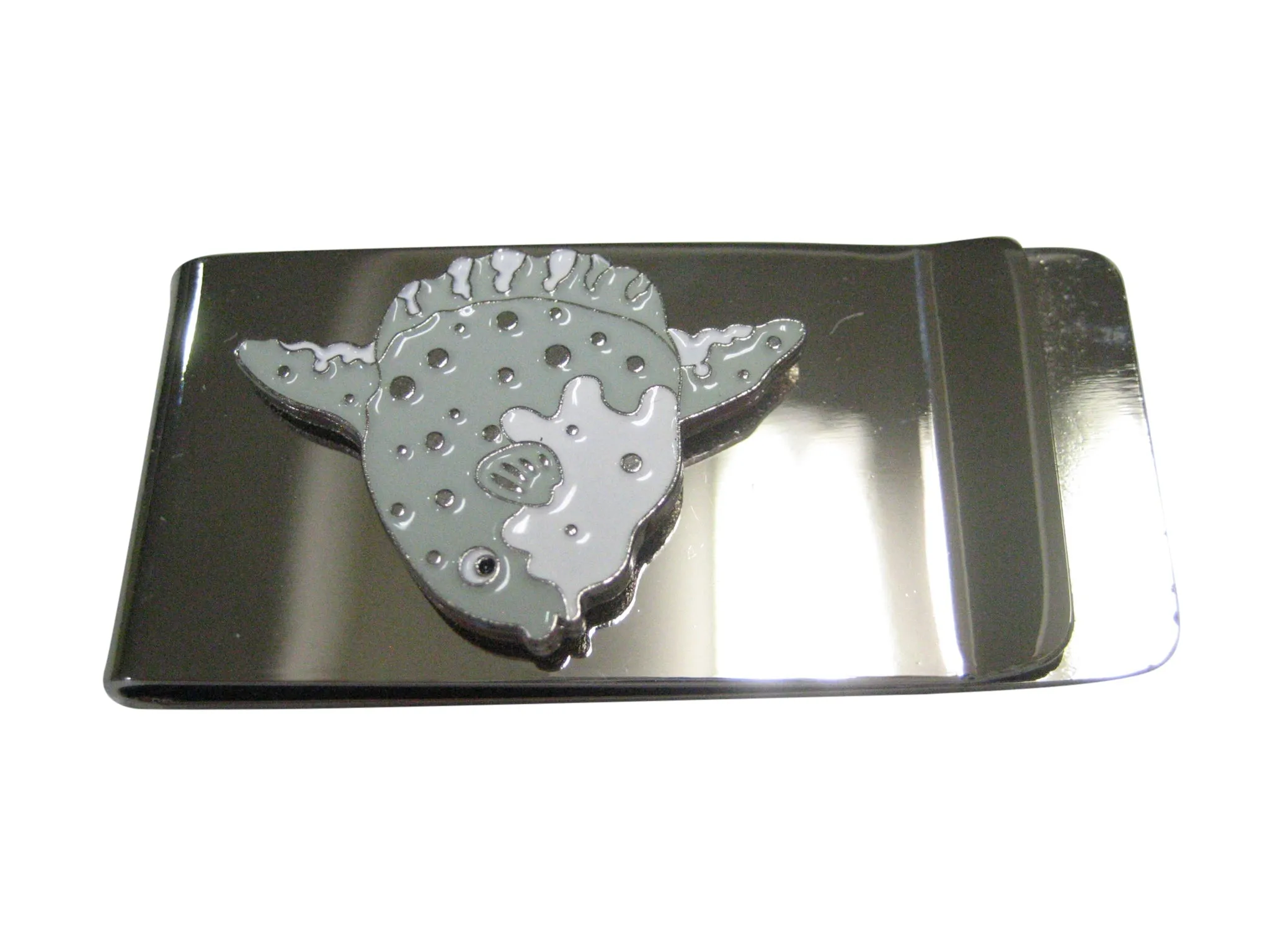 Grey Toned Ocean Sunfish Mola Bony Fish Money Clip