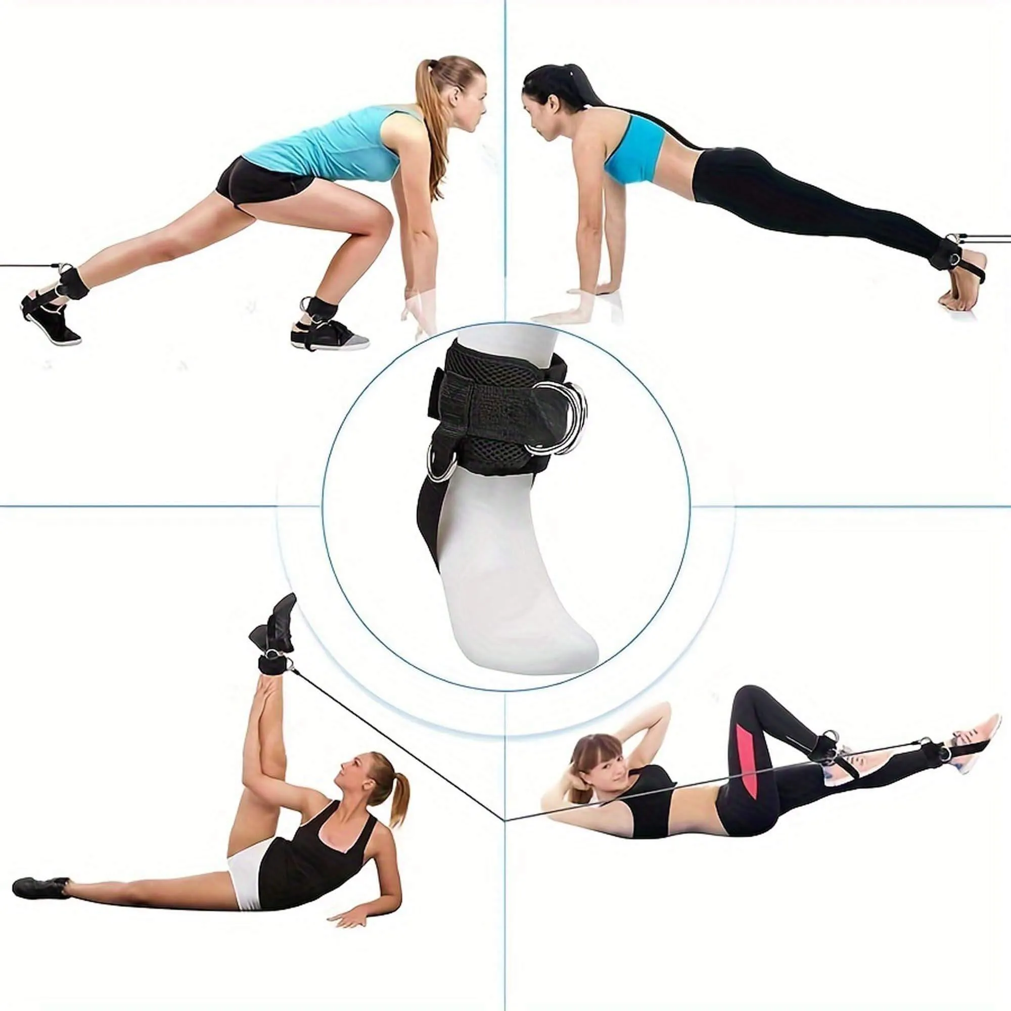 Gym Ankle Strap for Cable Machine (Pair)