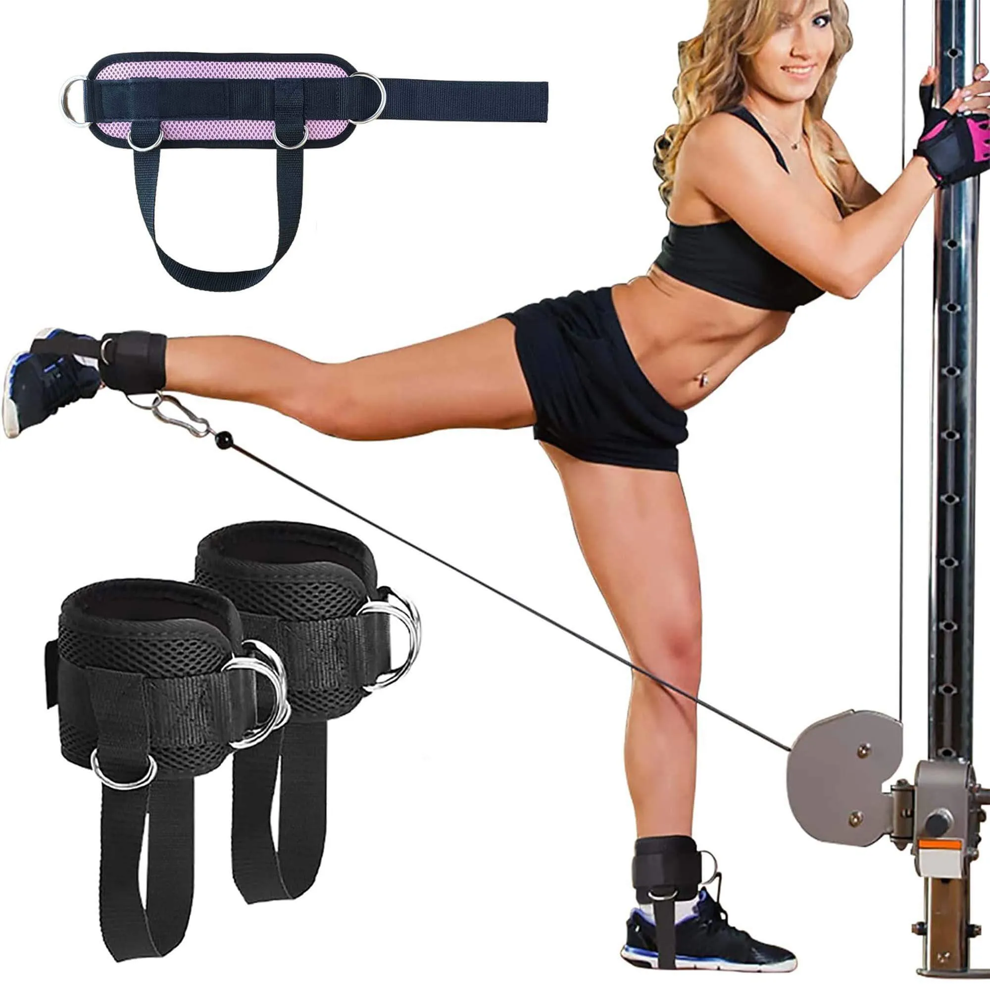 Gym Ankle Strap for Cable Machine (Pair)
