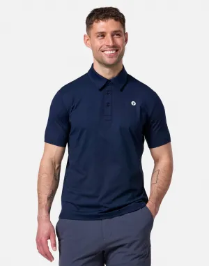 Gym Coffee  Coffee Polo Tee (Mens) - Obsidian