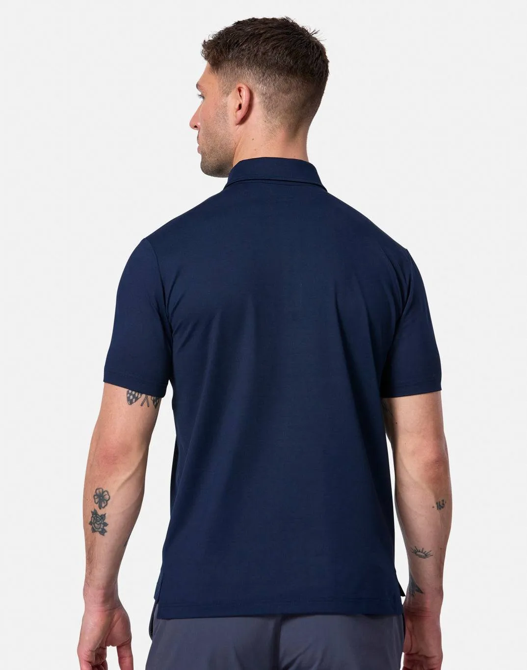 Gym Coffee  Coffee Polo Tee (Mens) - Obsidian