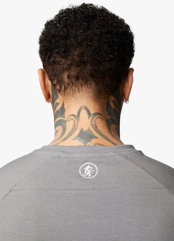 Gym King Taped Jersey T-Shirt Fossil Grey