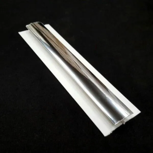 H Trim Chrome Finish 10mm For Cladding Wall Panels 2.4m Long