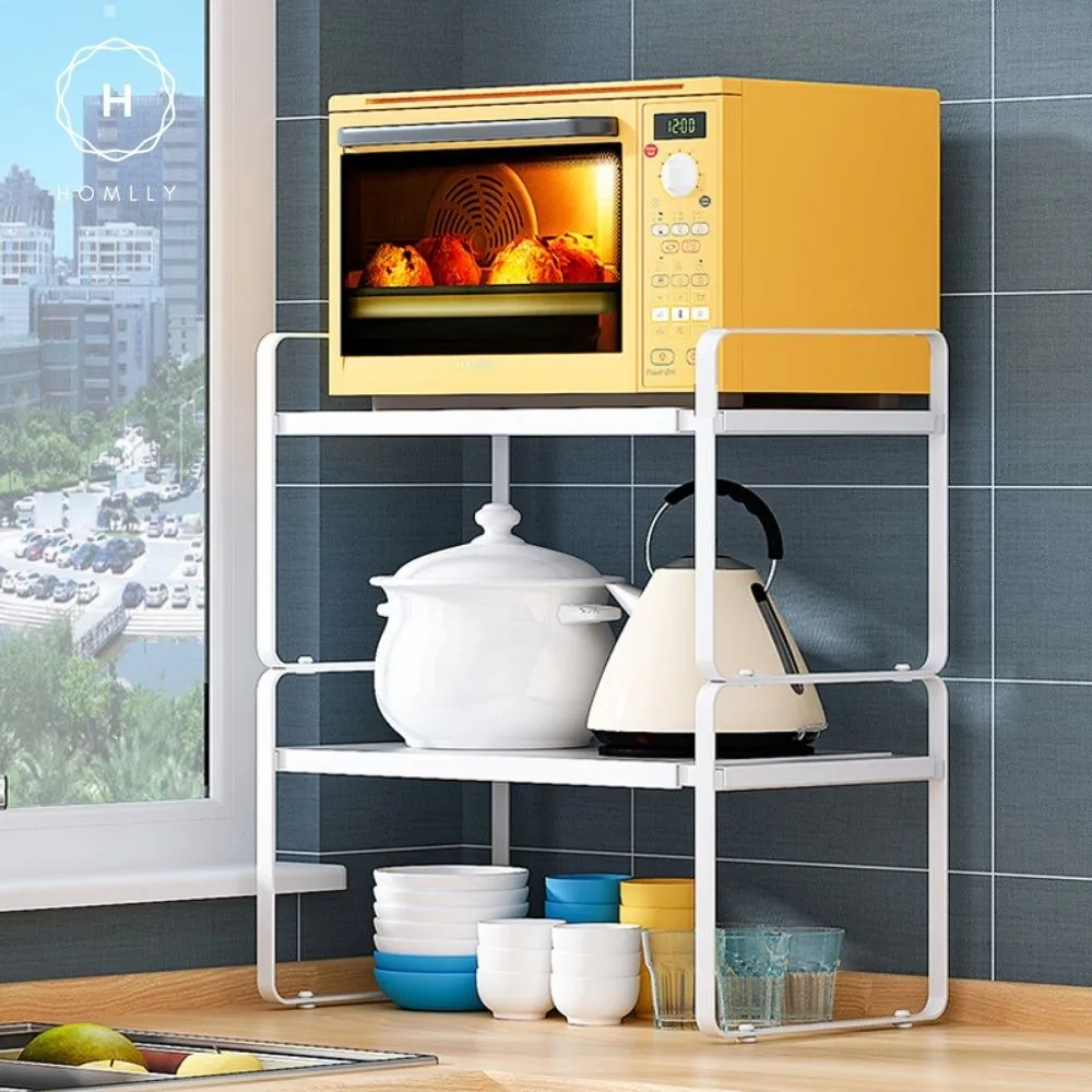 Homlly Expandable Countertop Cupboard Cabinet Stand Spice Rack Organizer Shelf