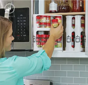 Homlly T shape Spice storage Cabinet shelf
