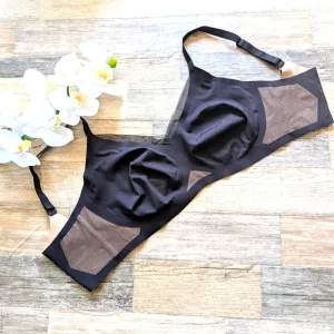 Honeylove black unlined wirefree bra bralette size XL EUC