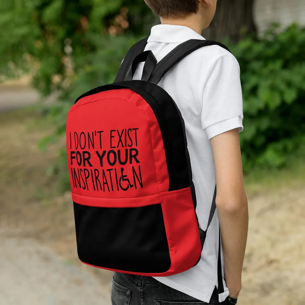I Don't Exist for Your Inspiration (Red Backpack)
