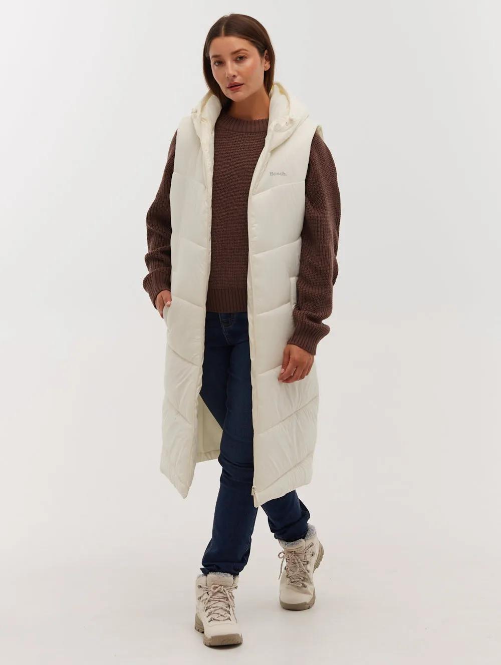 Illy Longline Chevron Puffer Vest