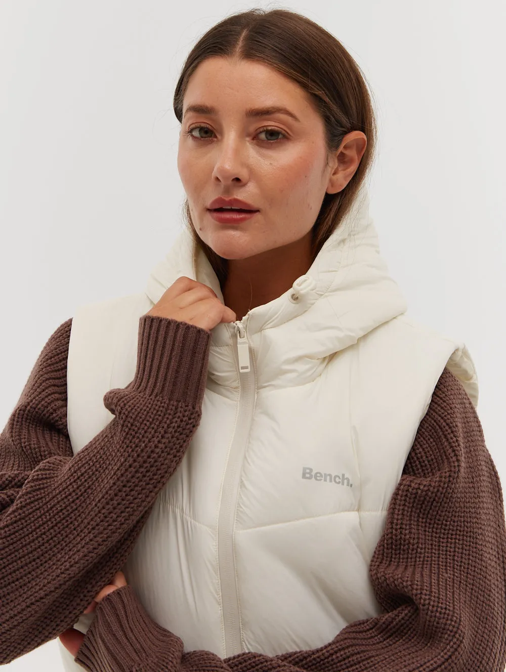 Illy Longline Chevron Puffer Vest