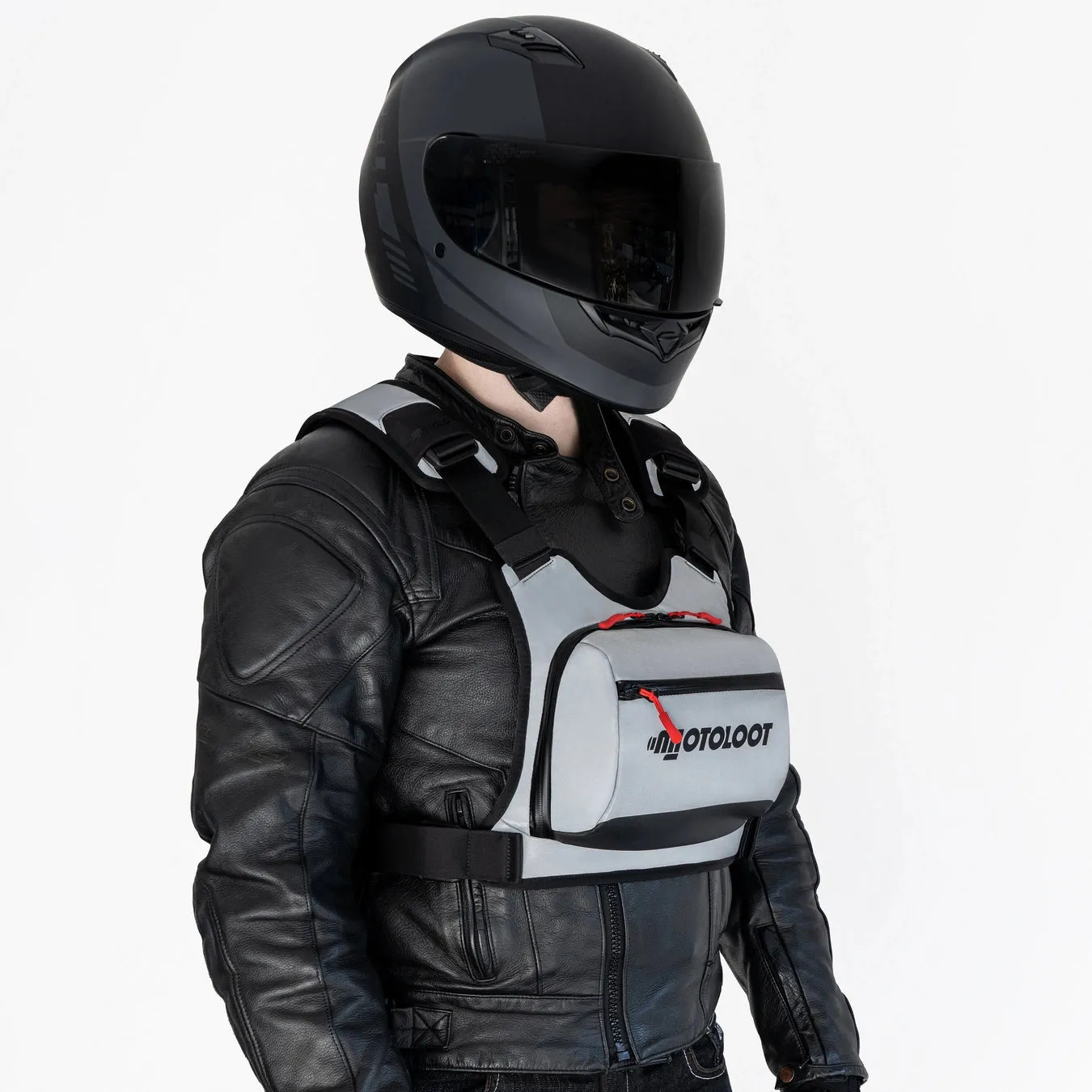 Insanely Reflective Motorcycle Chest Rig - Glowrider
