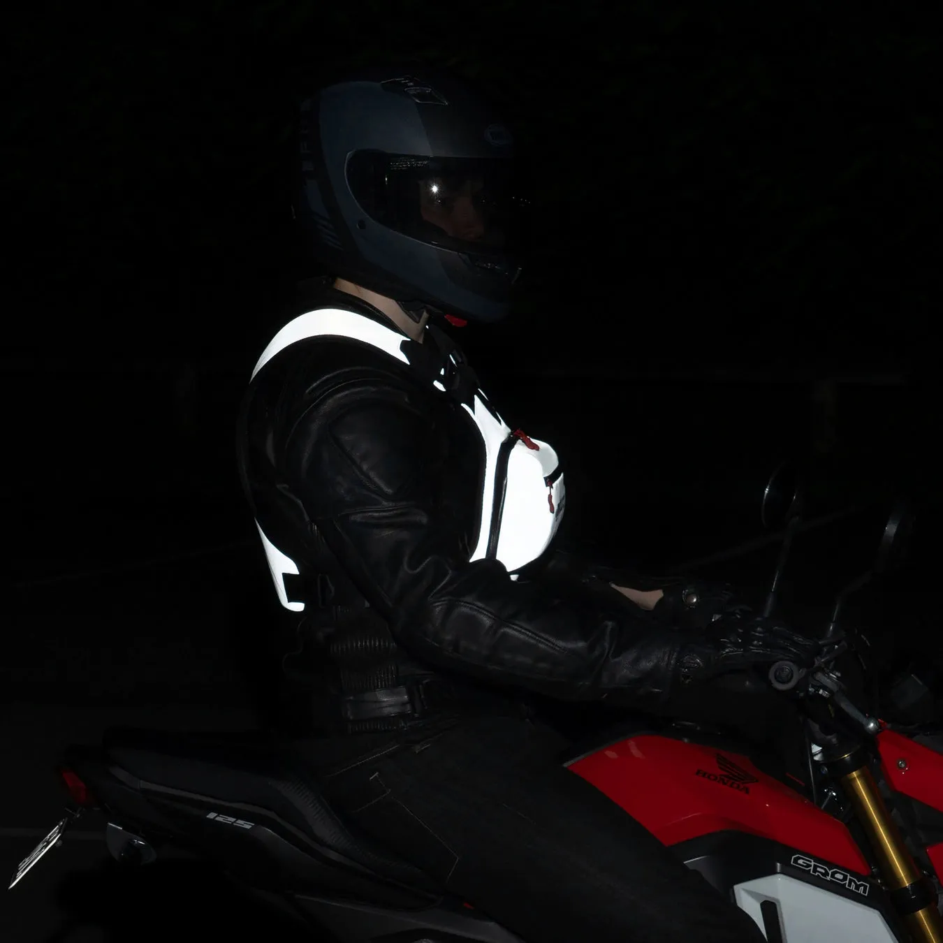 Insanely Reflective Motorcycle Chest Rig - Glowrider