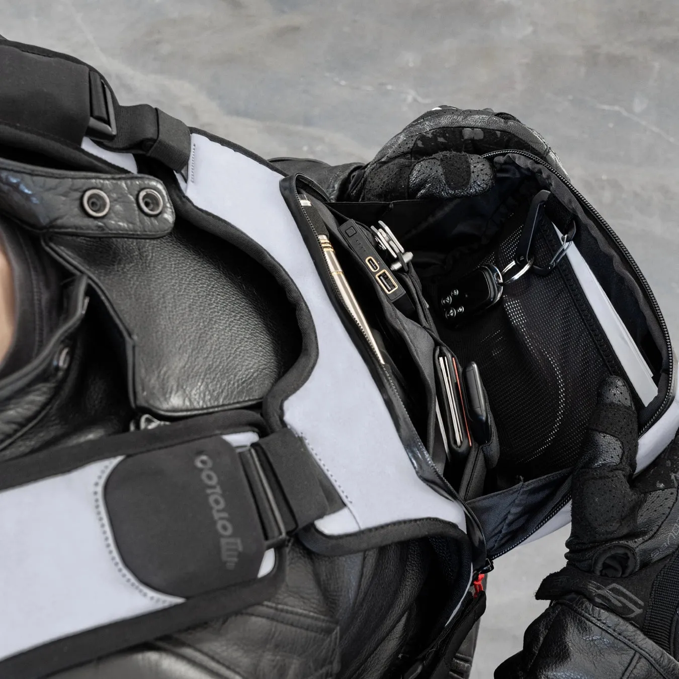 Insanely Reflective Motorcycle Chest Rig - Glowrider