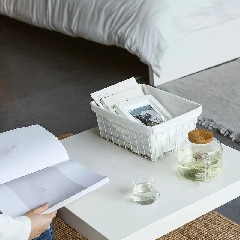 Iron Storage Basket Desktop Storage Basket