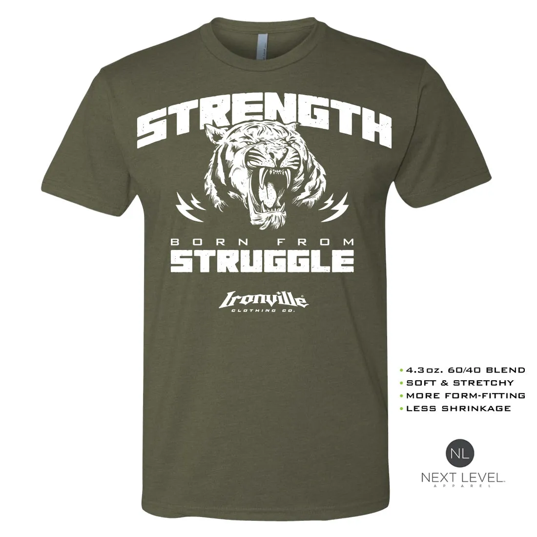 Ironville STRENGTH STRUGGLE Soft-Blend Gym T-Shirt