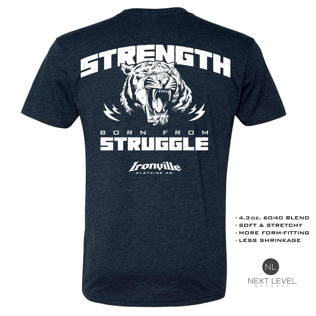 Ironville STRENGTH STRUGGLE Soft-Blend Gym T-Shirt