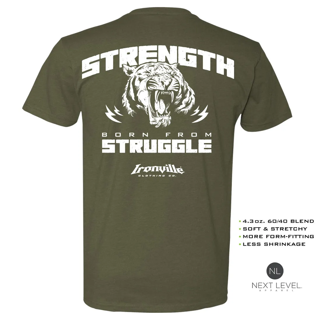 Ironville STRENGTH STRUGGLE Soft-Blend Gym T-Shirt