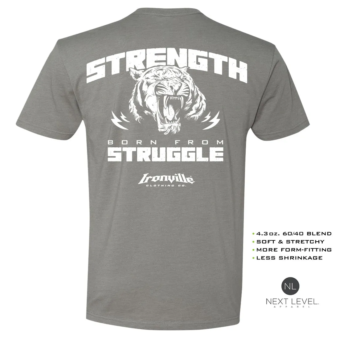 Ironville STRENGTH STRUGGLE Soft-Blend Gym T-Shirt