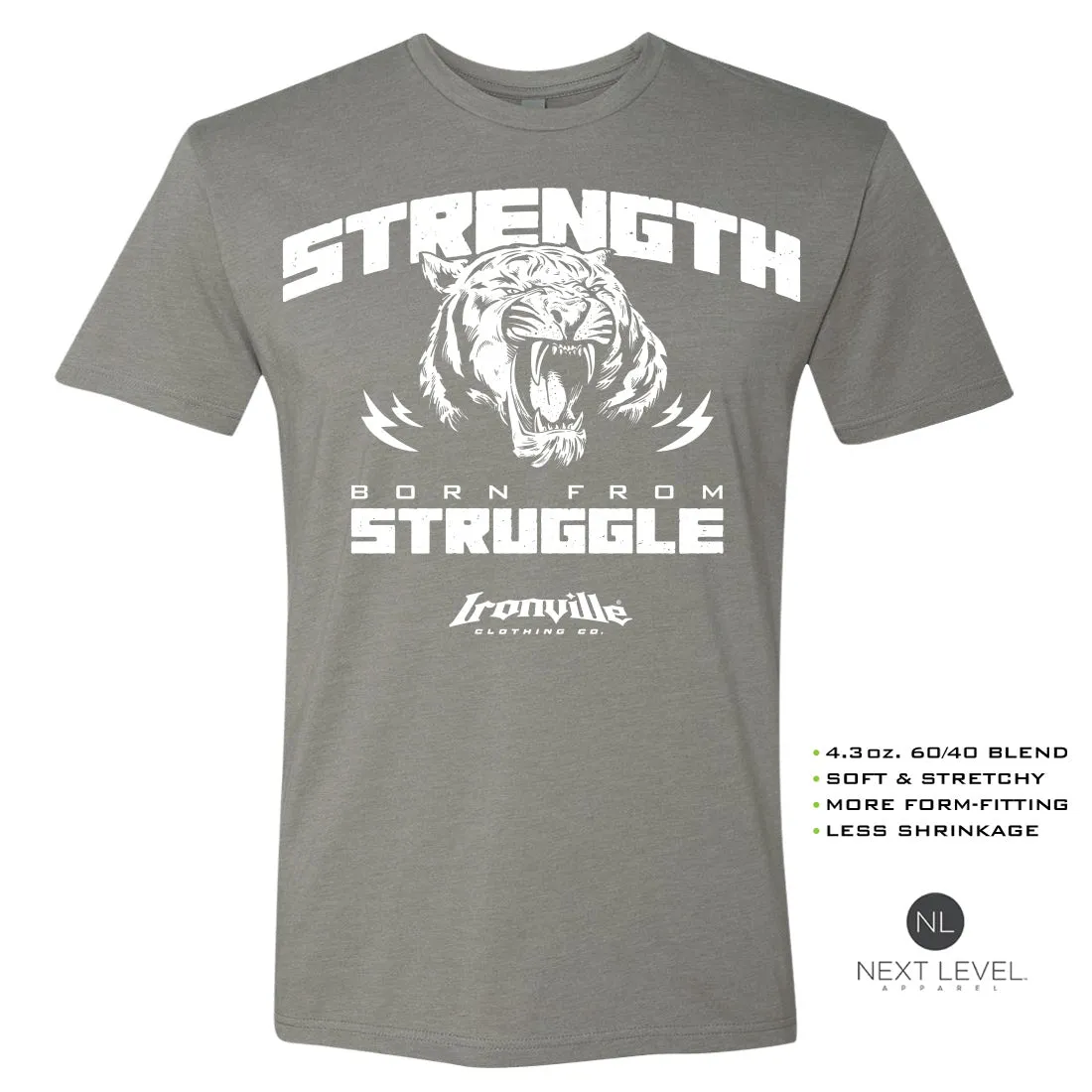 Ironville STRENGTH STRUGGLE Soft-Blend Gym T-Shirt