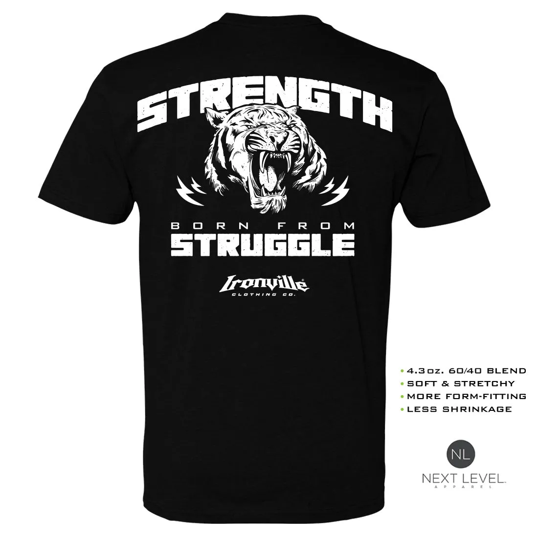 Ironville STRENGTH STRUGGLE Soft-Blend Gym T-Shirt