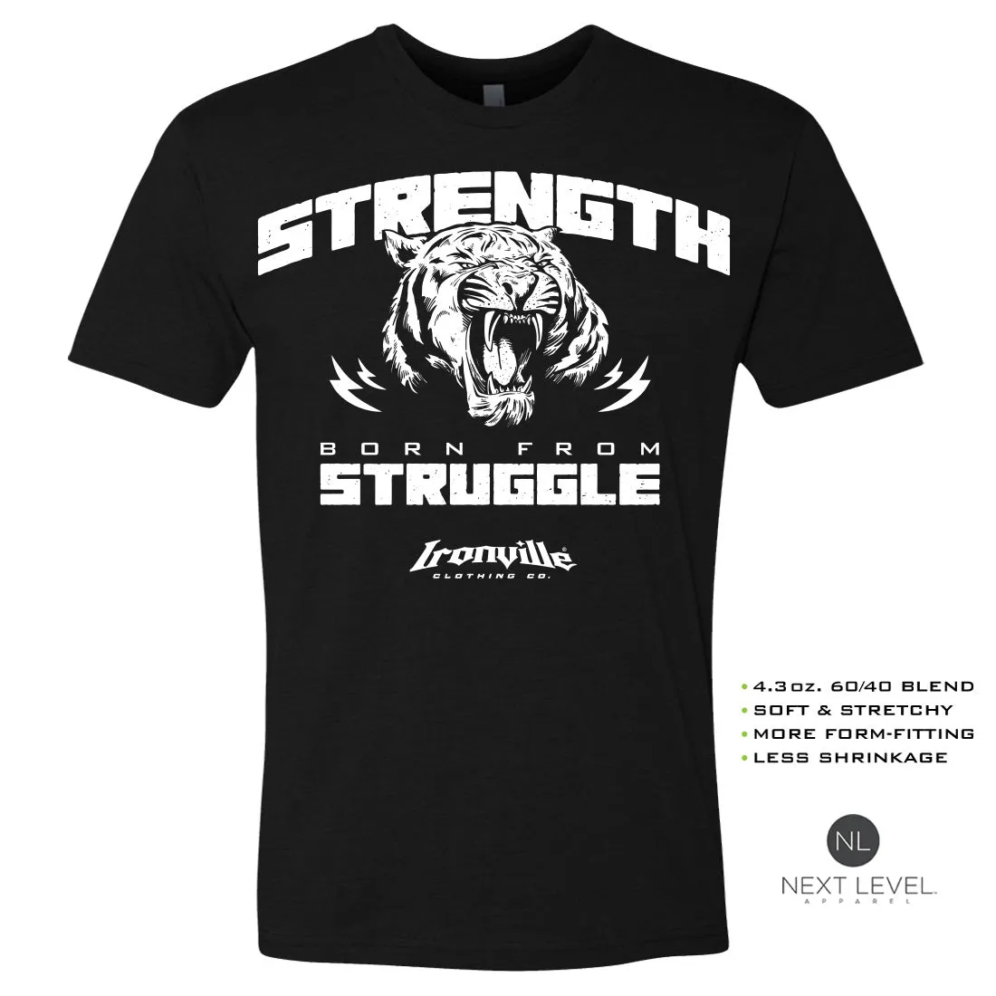 Ironville STRENGTH STRUGGLE Soft-Blend Gym T-Shirt