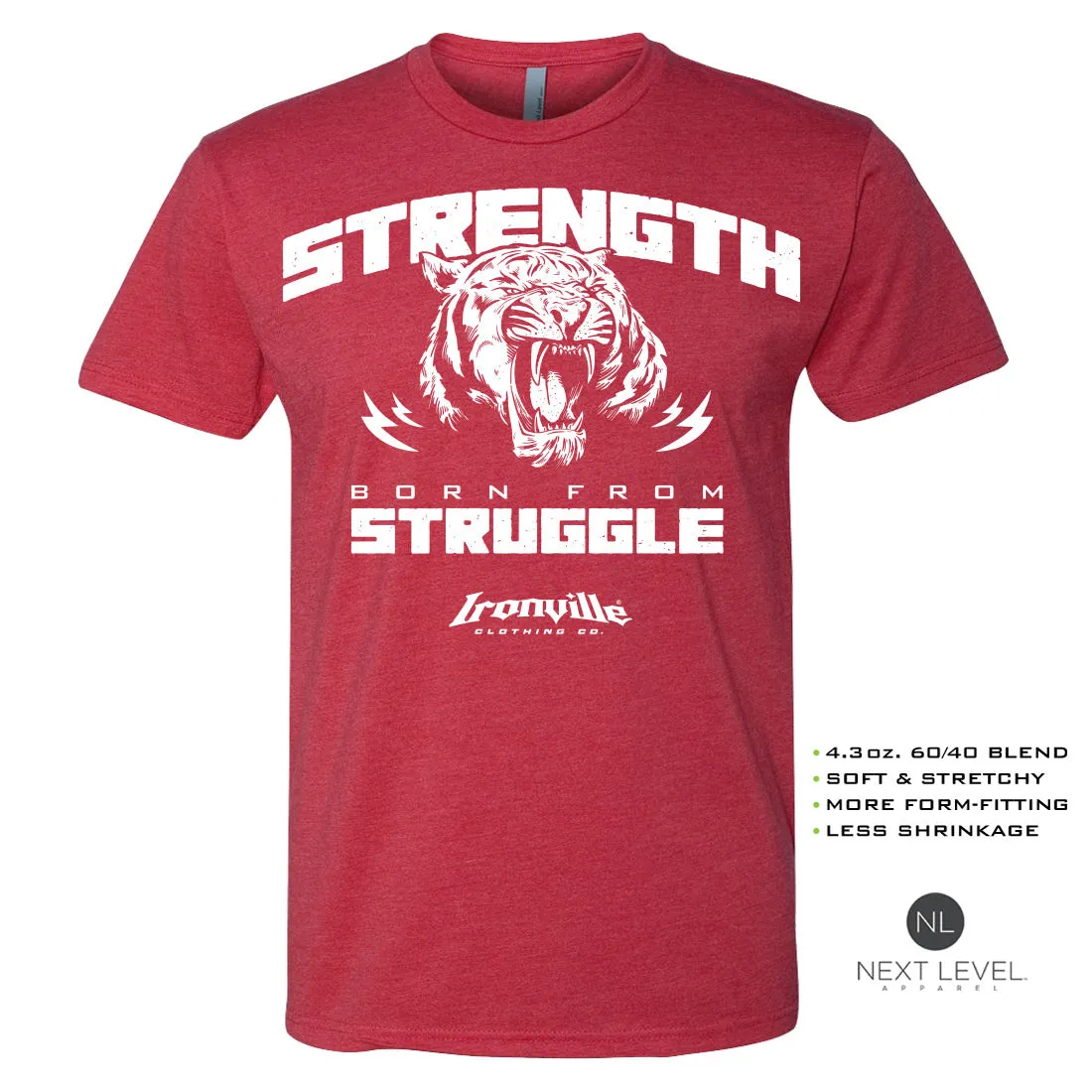 Ironville STRENGTH STRUGGLE Soft-Blend Gym T-Shirt