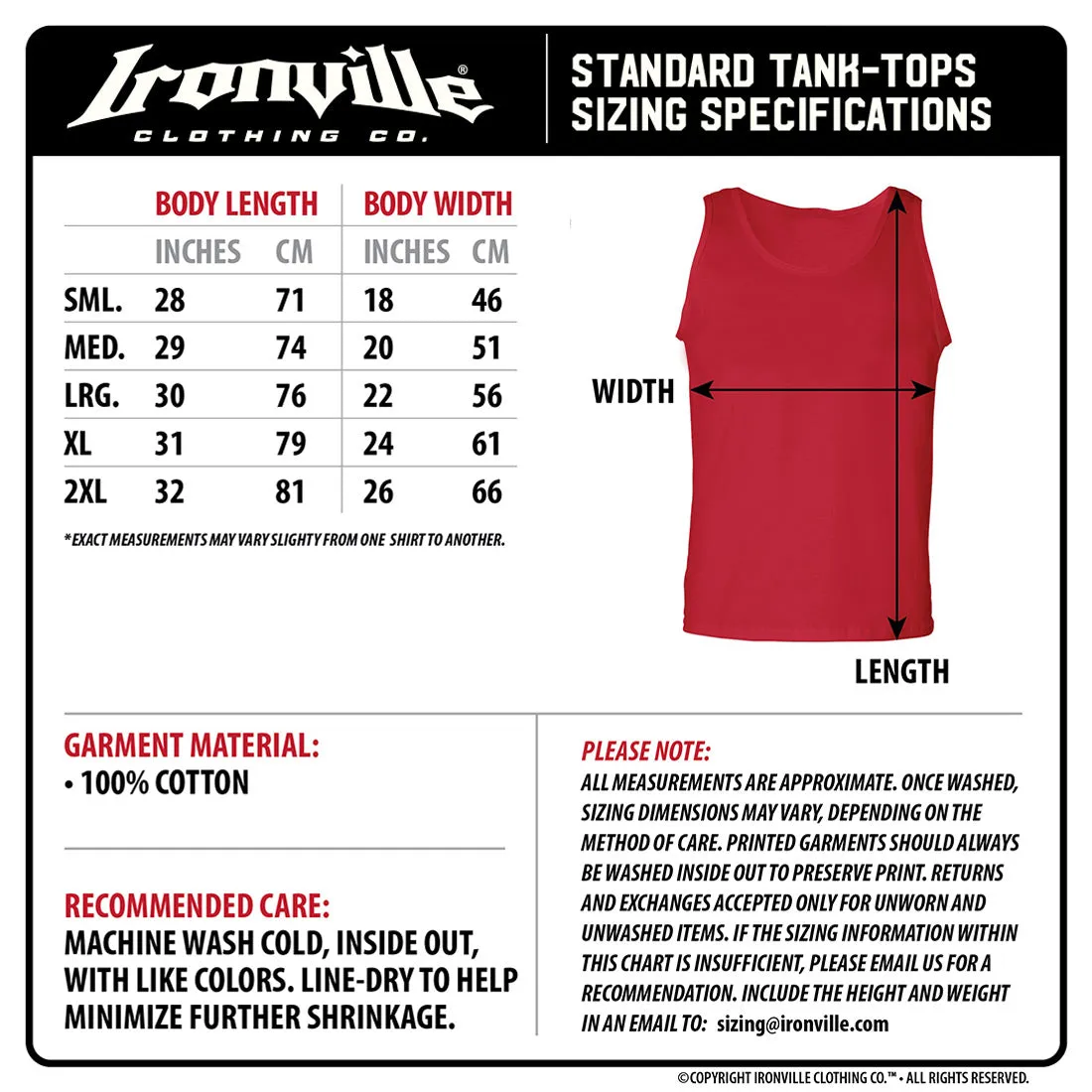 Ironville STRENGTH TRIUMPHS Standard Cut Gym Tank Top