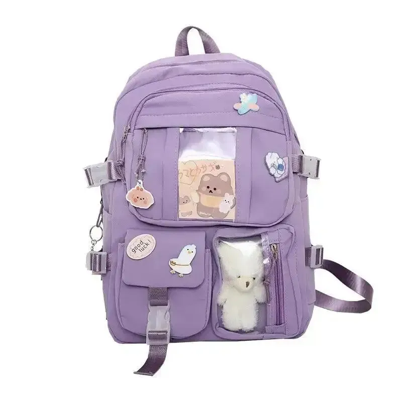 Kawaii Backpack with Interior Slot Pocket and Cell Phone Pocket