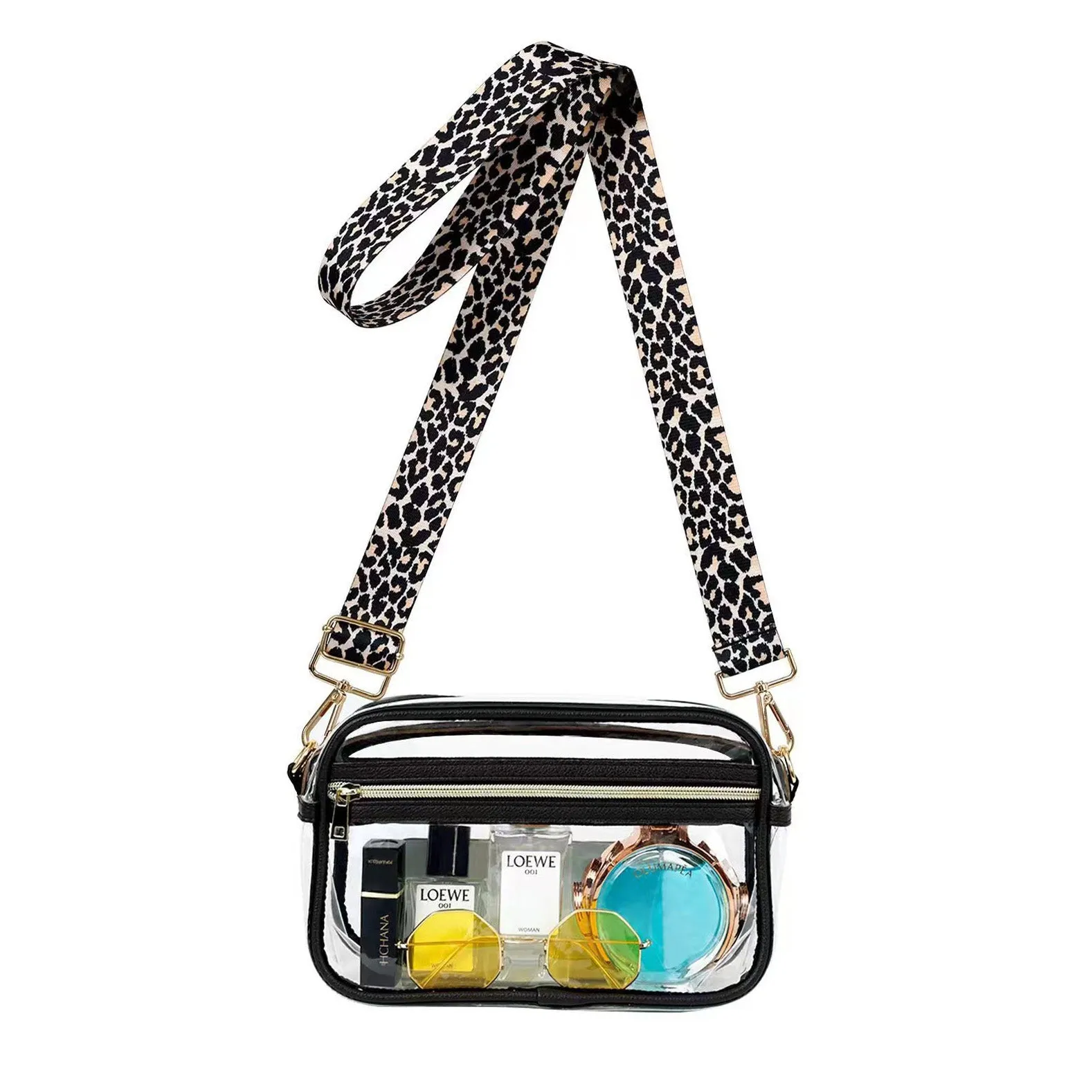 Kendall Leopard Stadium Camera Crossbody