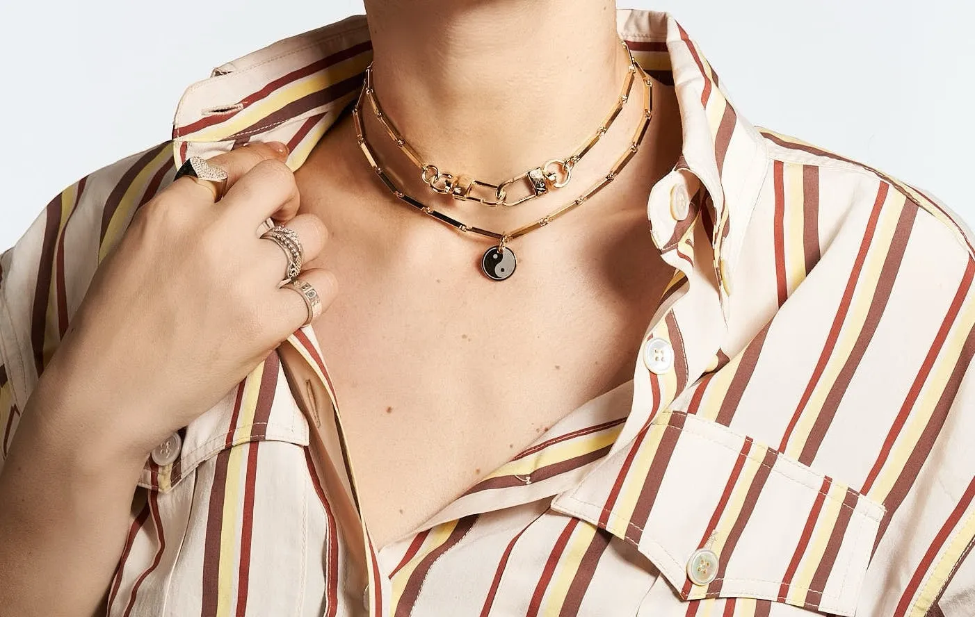 Kesha x PC Yin Yang Geometric Necklace, Face Mask Chain,   Glasses Lanyard Strap