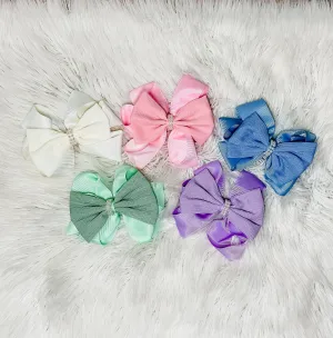 Kids Pastel Clip Bow