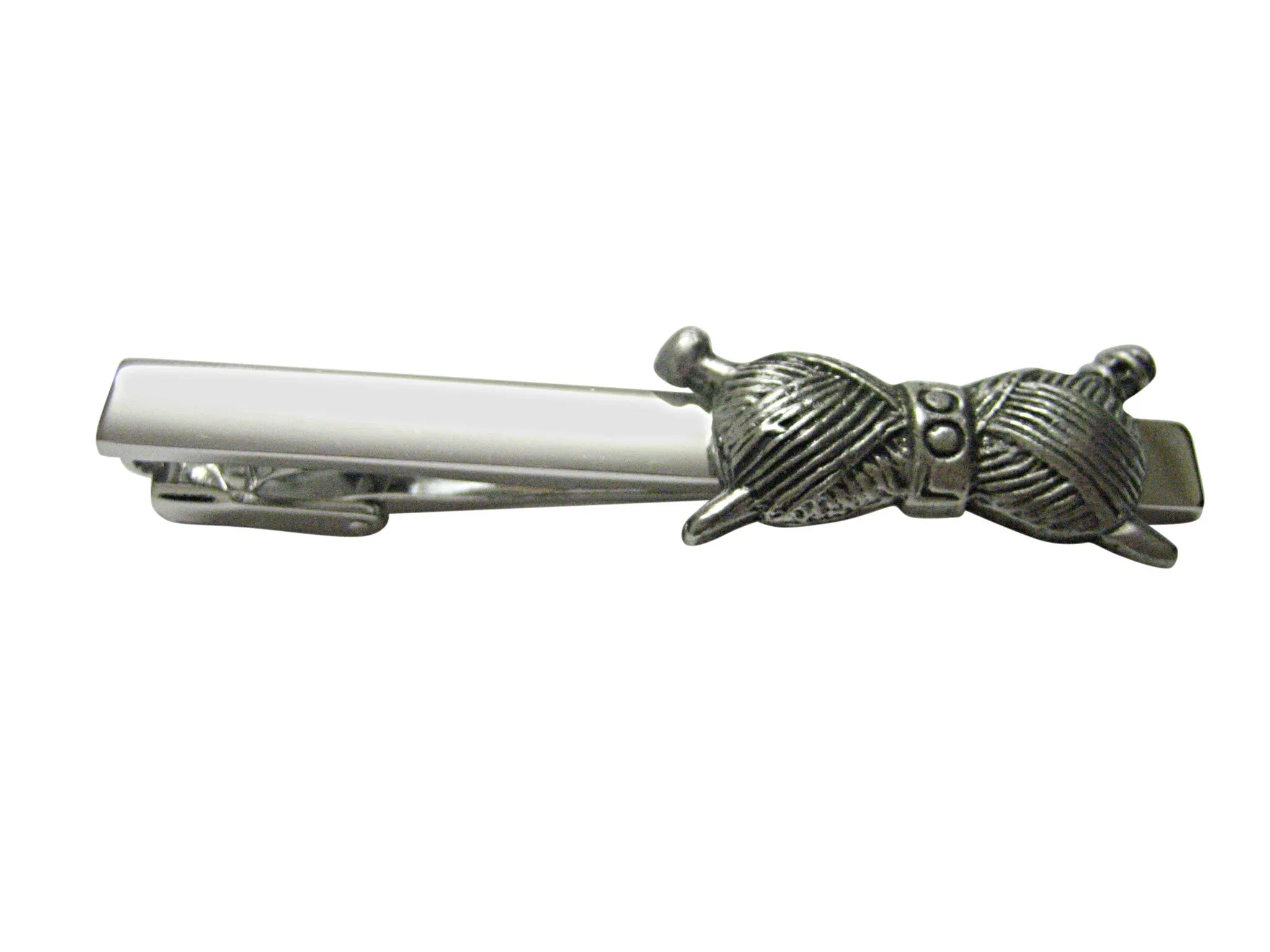 Knitting Yarn Square Tie Clip