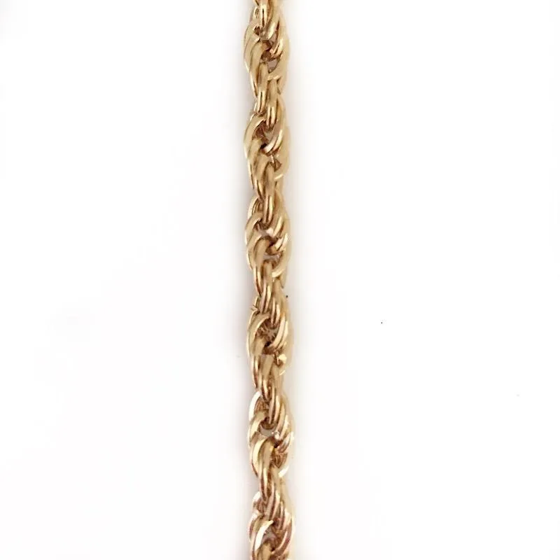 Large Gold Rope Chain by the Inch (#558)