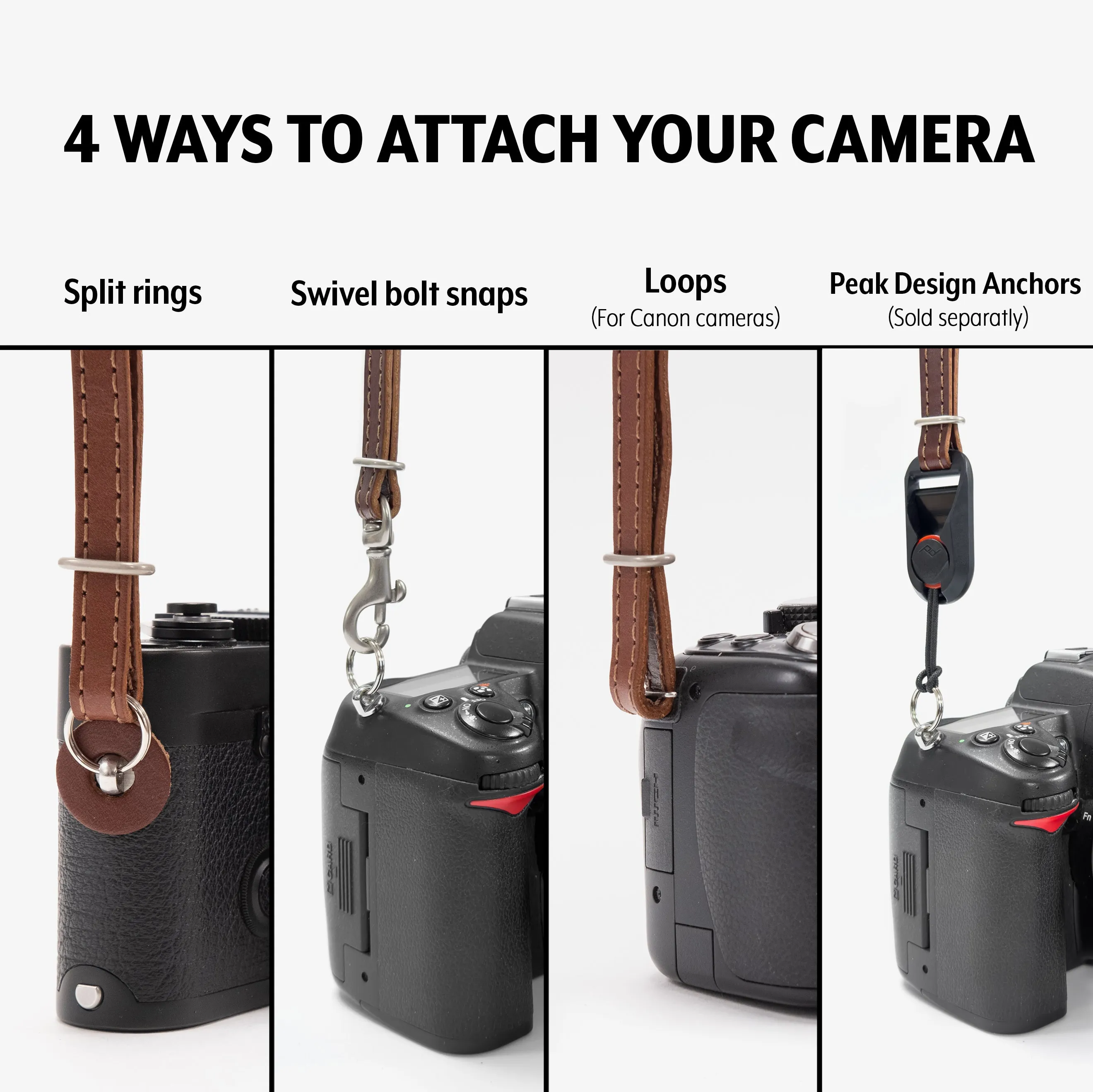 Leather camera strap (F11)
