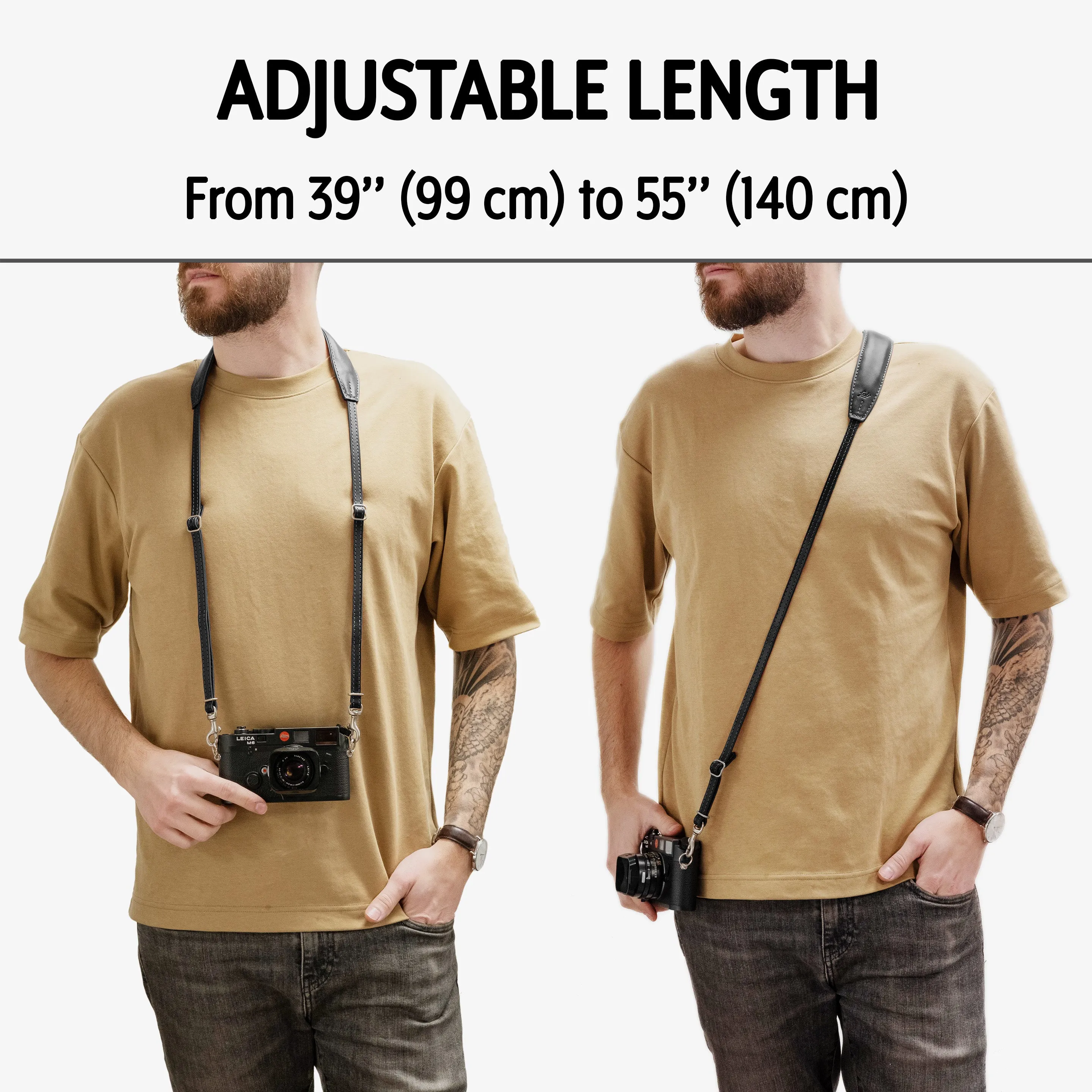 Leather camera strap (F11)