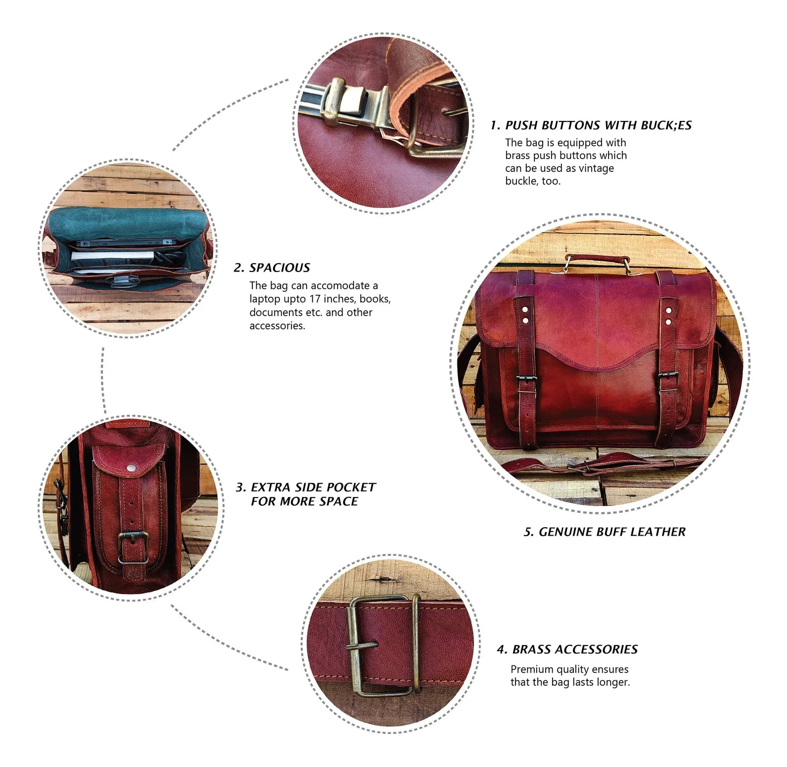 Leather Messenger Bag Leather Briefcase