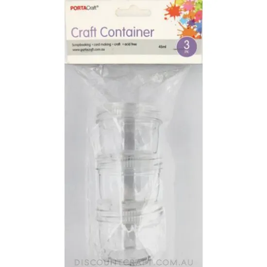 Lock n Stack Containers  45ml 3pk
